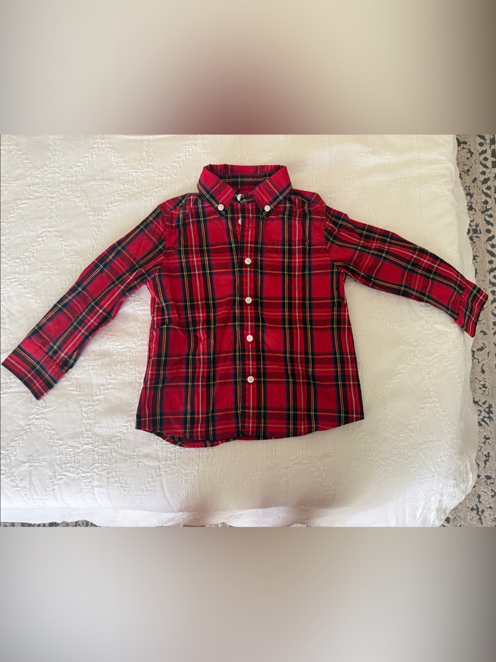 Crewcuts Red Plaid Button-Down Shirt